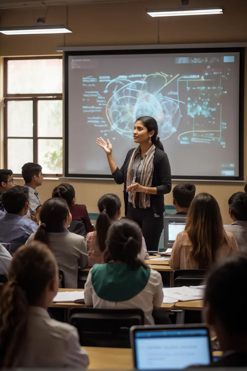Estudiantes internacionales participando en una clase universitaria en México
