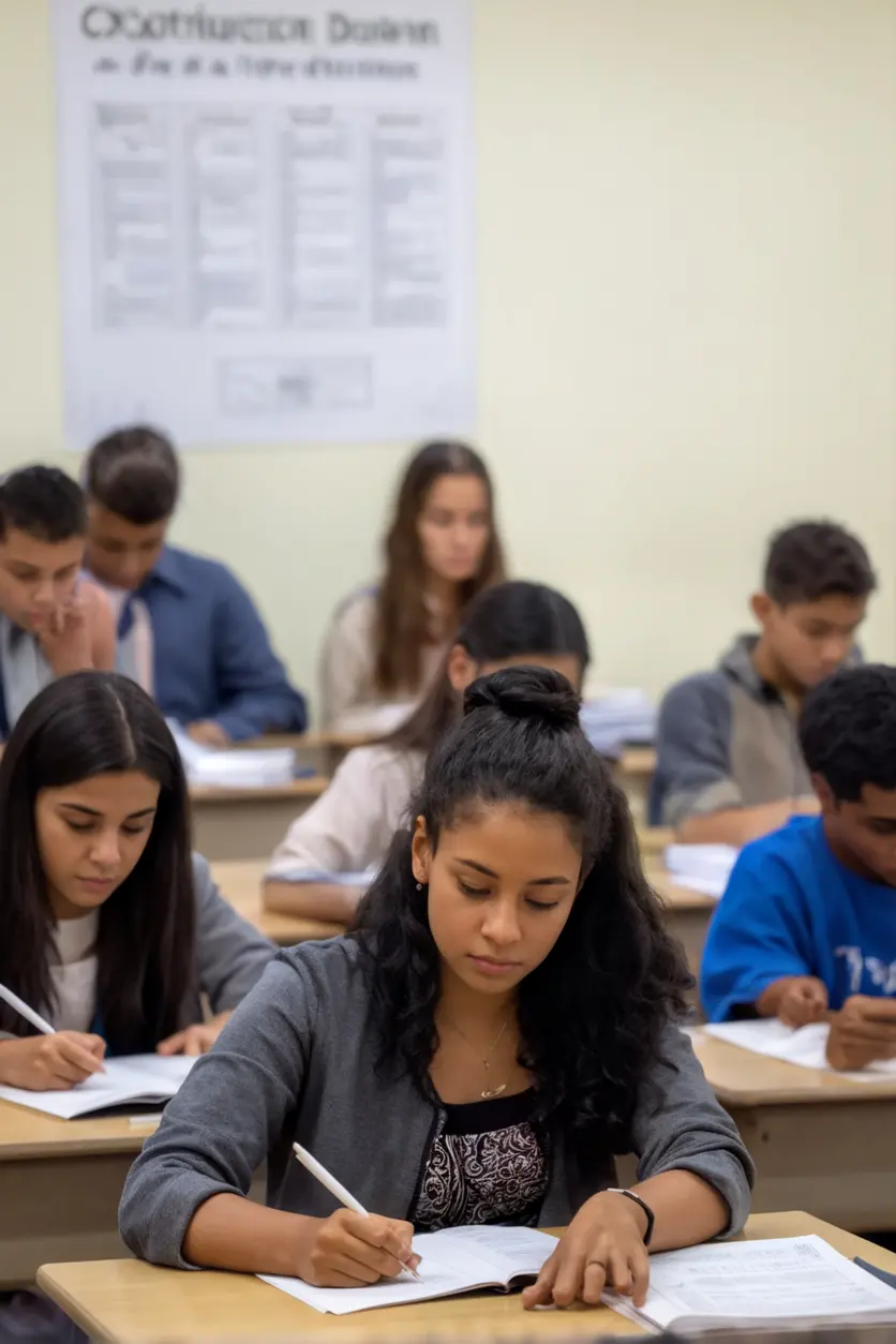 Proceso de naturalización ¿Cómo convertirse en ciudadano mexicano? 3 Personas tomando un examen escrito de naturalización en un aula.