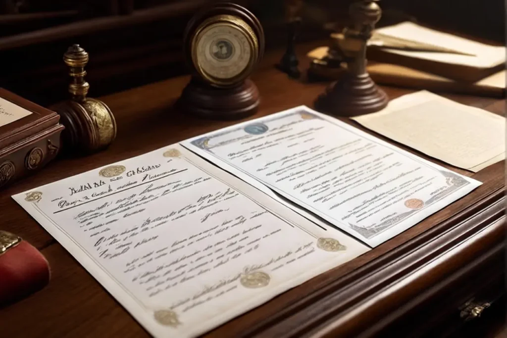 Documentos necesarios para la entrevista de visa dispuestos ordenadamente