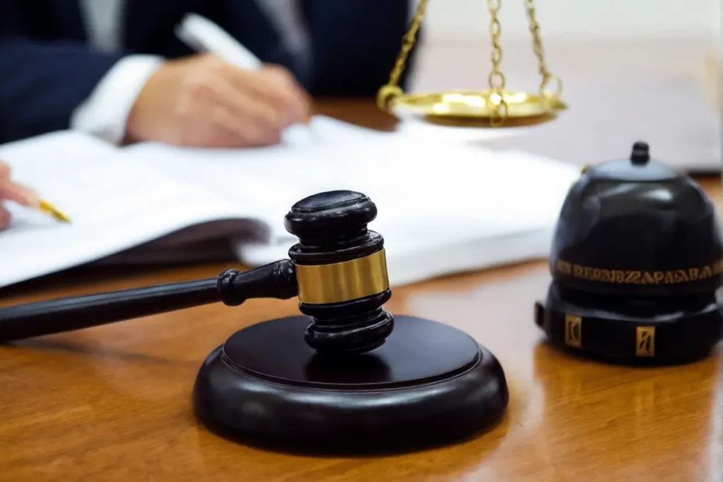 Documentos legales relacionados con la deportación dispersos sobre una mesa