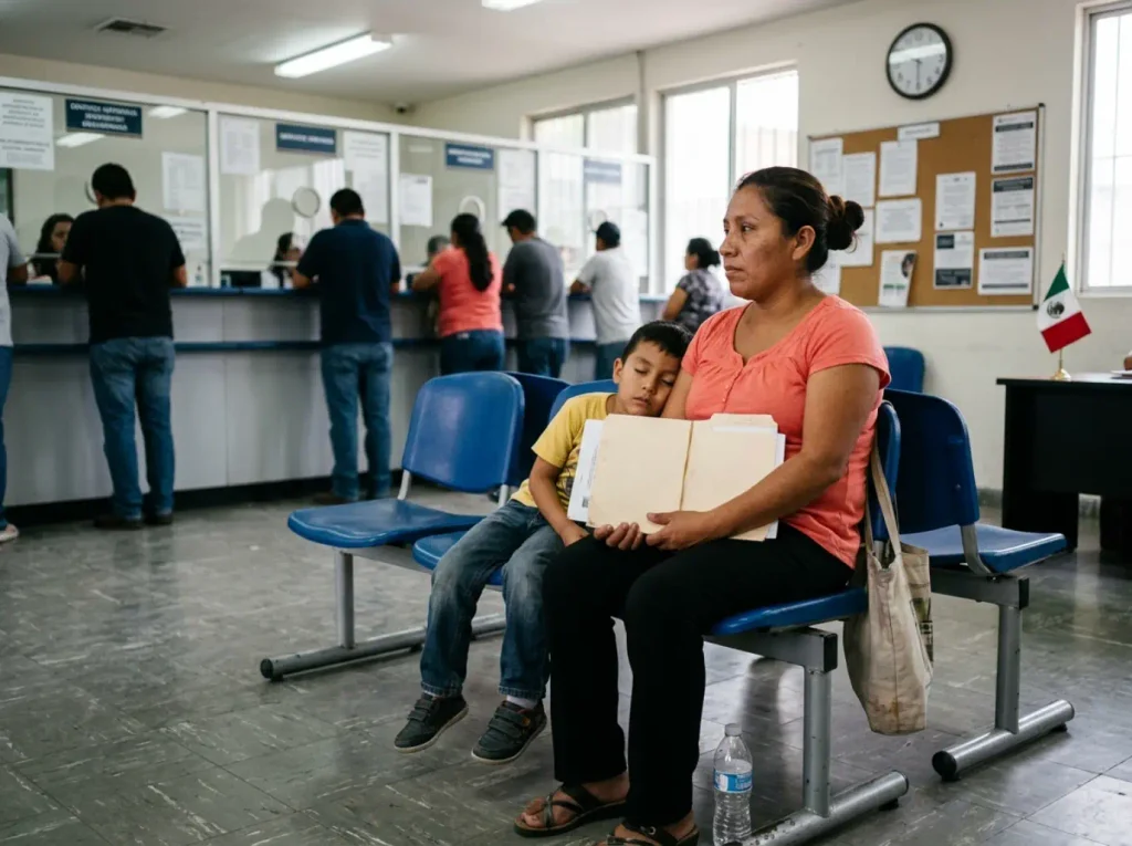 Los Tipos de Migración que la Ley Mexicana Sí Reconoce 3 Abogada migratoria explicando las condiciones de estancia de la Ley de Migración en su despacho