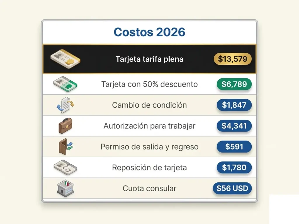 4 Vías para Obtener la Residencia Permanente en México 6 Infografía con el desglose de costos 2026 de la residencia permanente en México: tarjeta, descuento y cuotas