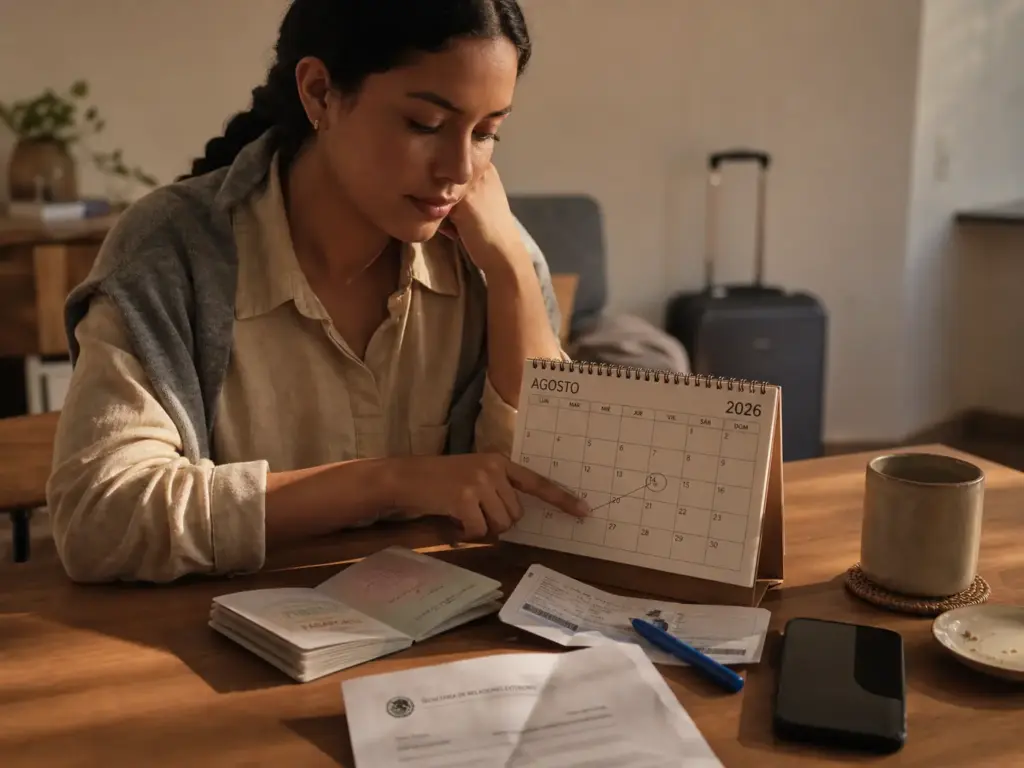 Tu Residencia Temporal, Derechos y Trámites 2026 4 Extranjero contando en un calendario los 30 días naturales para el canje de su visa de residencia