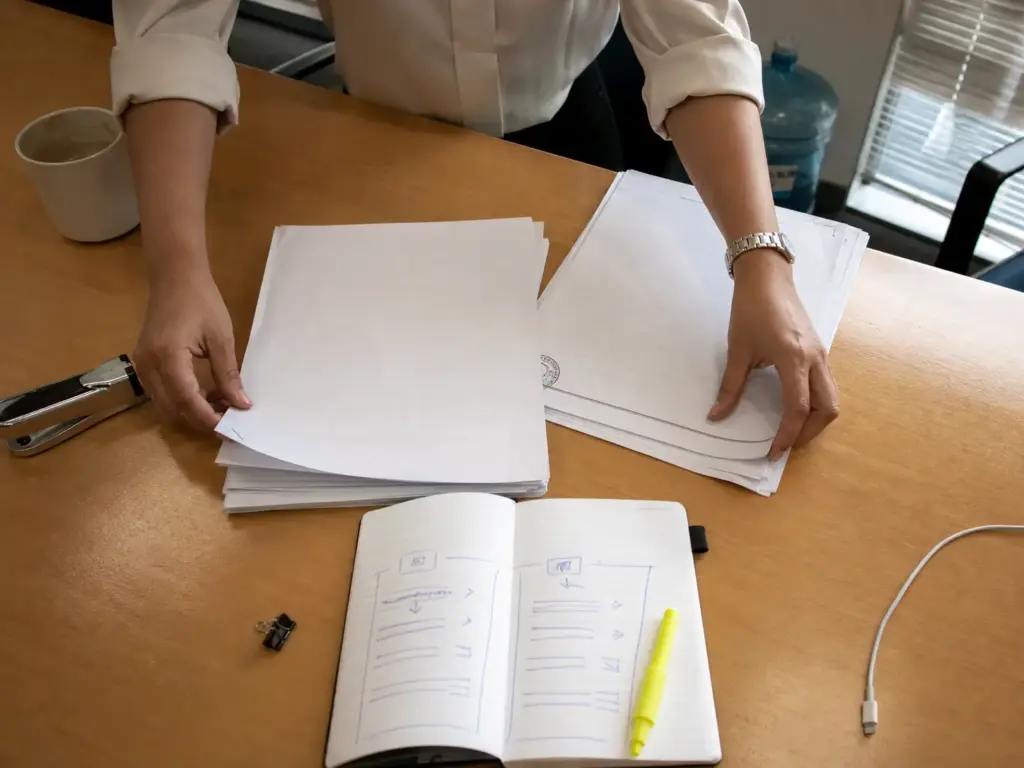 Mesa de trabajo con documentos oficiales sobre la postura de México ante el tercer país seguro