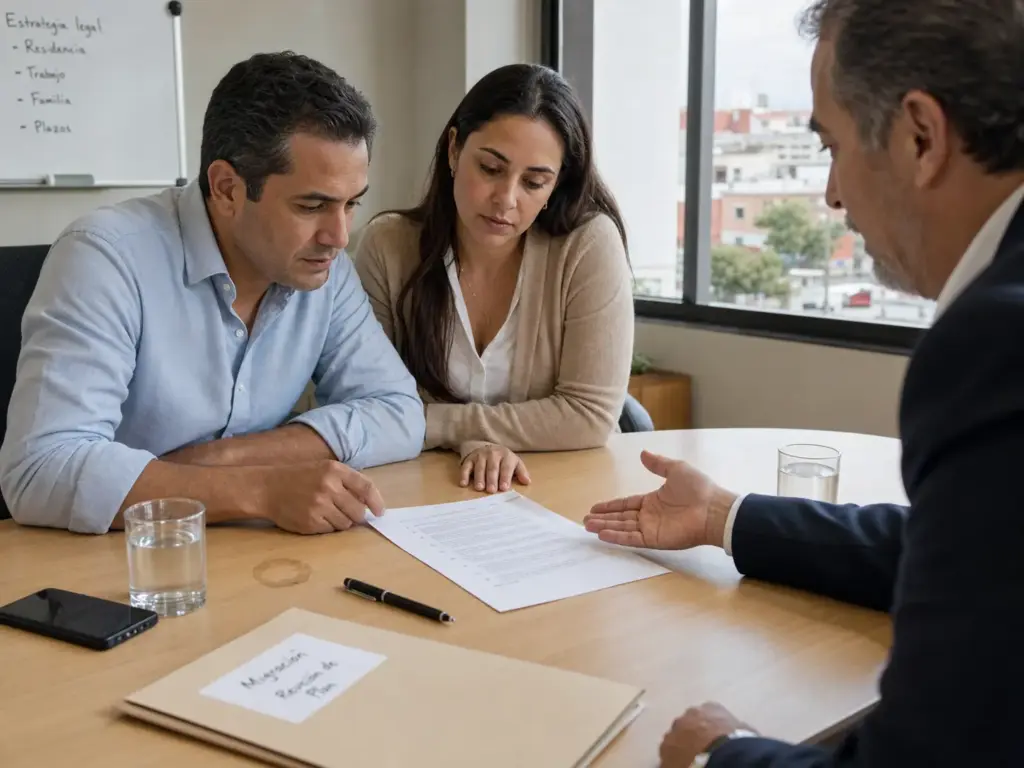 Requisitos Visitante Humanitario Quién Califica 2026 2 Pareja extranjera revisando cuáles requisitos de visitante humanitario aplican a su caso en consulta legal