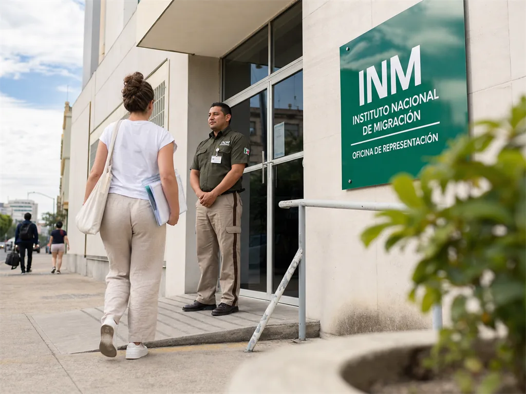 3 Errores al Calcular la UMA de tu Trámite Migratorio 5 Fachada de oficina del INM donde se pagan los derechos migratorios de tarifa fija en pesos