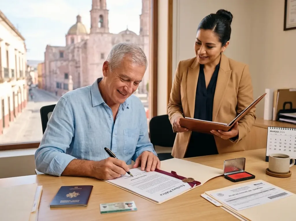 5 Errores al Comprar Propiedad en México Siendo Extranjero 7 Comprador extranjero firma la escritura directa de una propiedad en Querétaro sin fideicomiso