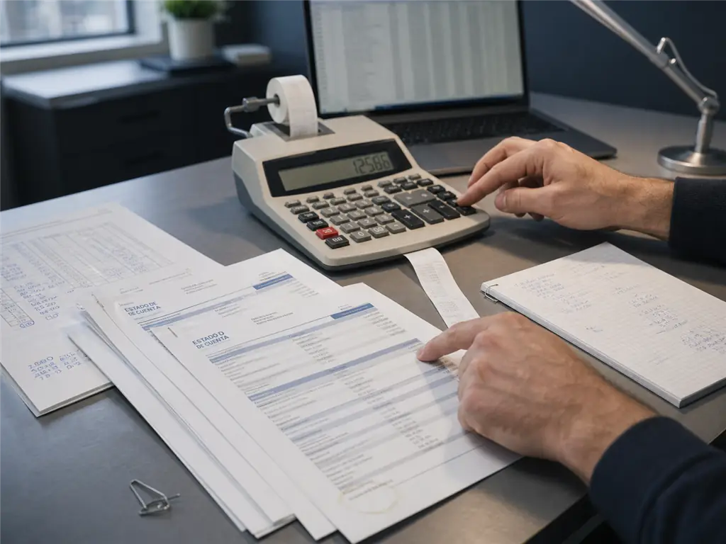 Estados de cuenta y calculadora para comprobar la solvencia económica de la visa de estudiante