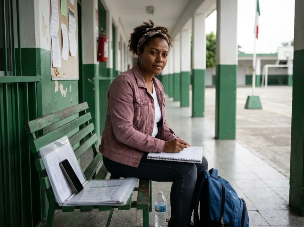 Madre extranjera documenta por escrito la negativa de inscripción escolar de su hijo