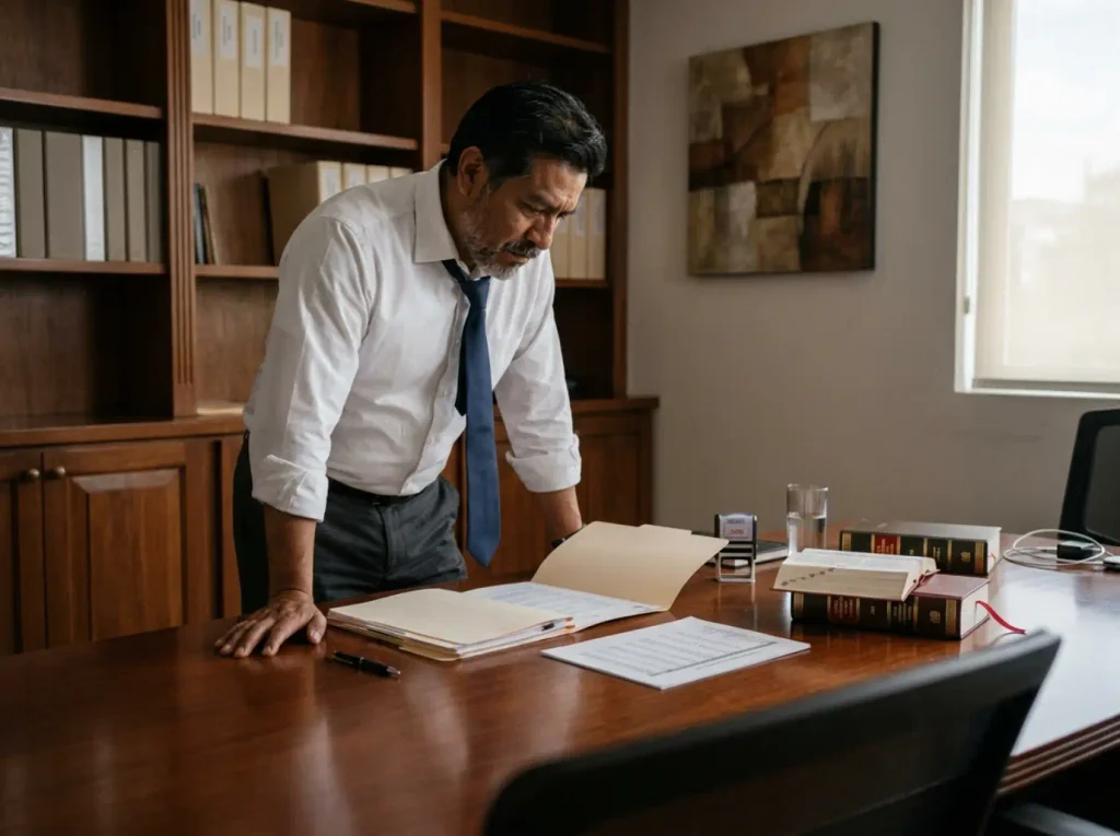 Abogado comparando los plazos legales del INM y la SRE para un trámite estancado