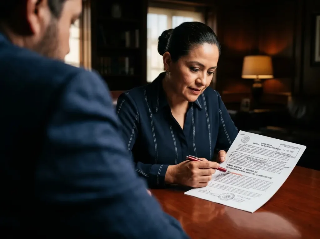 Planificación sucesoria para expatriados en México 8 Abogada mexicana descubriendo errores críticos en el testamento de un extranjero en Querétaro