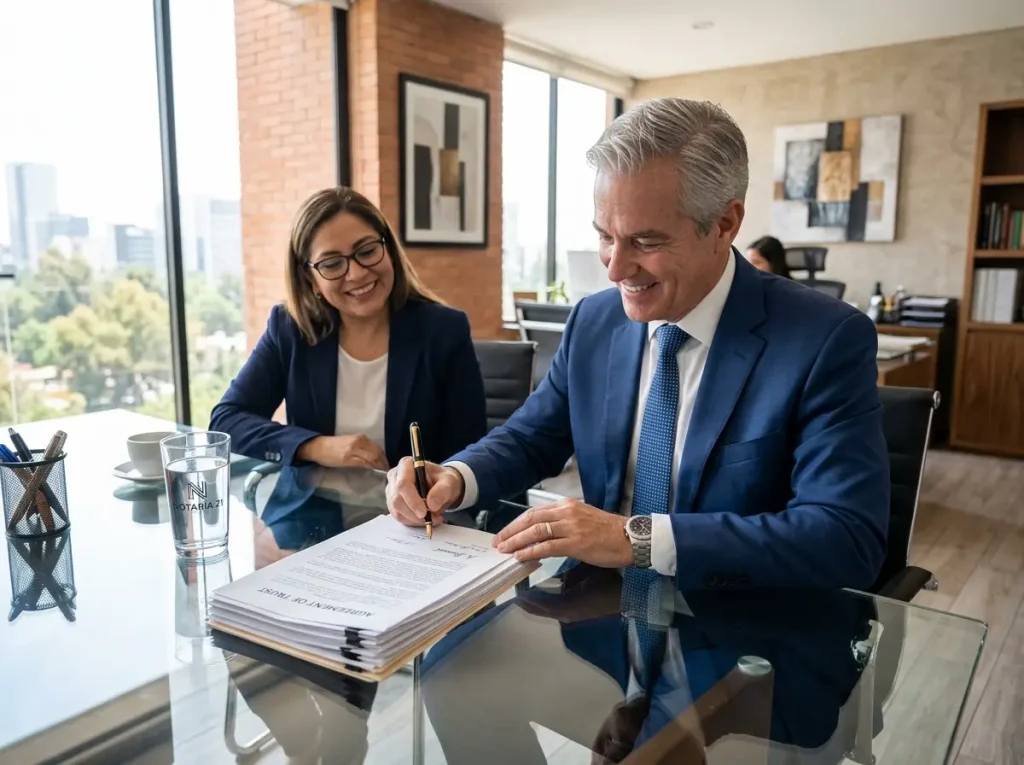 Extranjero firmando fideicomiso bancario y cláusula calvo en México