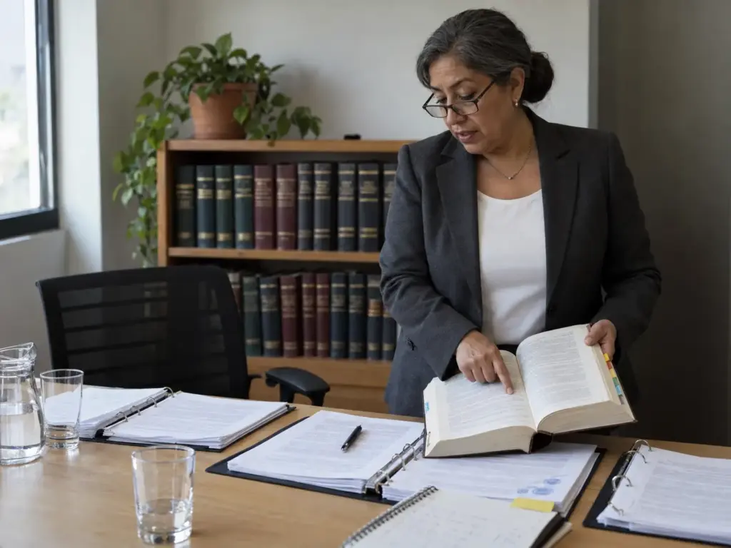 Abogada migratoria señalando los artículos de la Ley de Migración que fijan la multa del INM