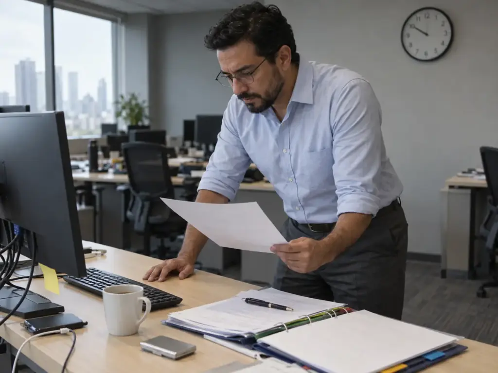 Residente Estudiante con Oferta de Empleo en México 3 Personal de Recursos Humanos revisando la constancia de inscripción de empleador para oferta laboral